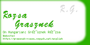 rozsa grasznek business card